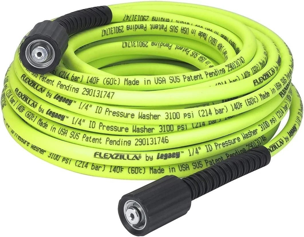 Pressure Washer Hose 1/4 in. x 50 ft. Flexible Hybrid Polymer M22 Fittings