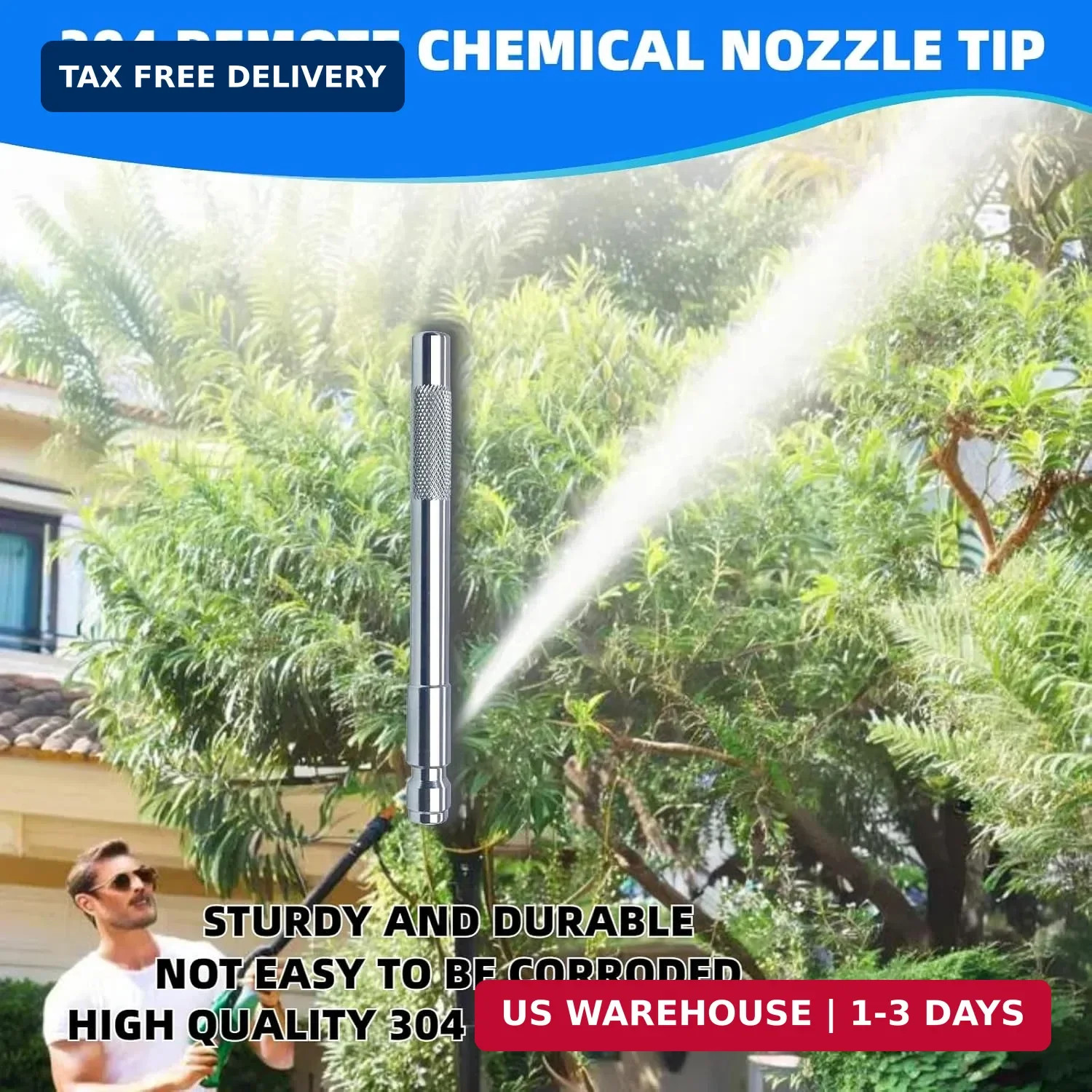 Pressure Washer Long Range Chemical Nozzle for Shooter Tip Power Washer 304 Stai