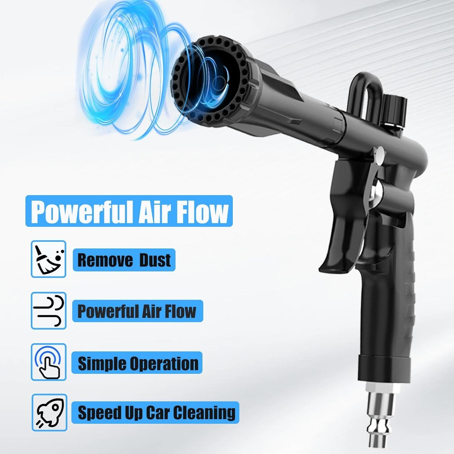 Air Cleaning Gun for Car Interior Detailing, High Pressure Air Blower Auto Detai