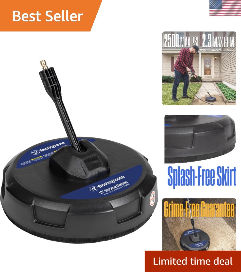 Westinghouse PWSC12 12″ Pressure Washer Surface Cleaner Attachment – 2500 Max PS