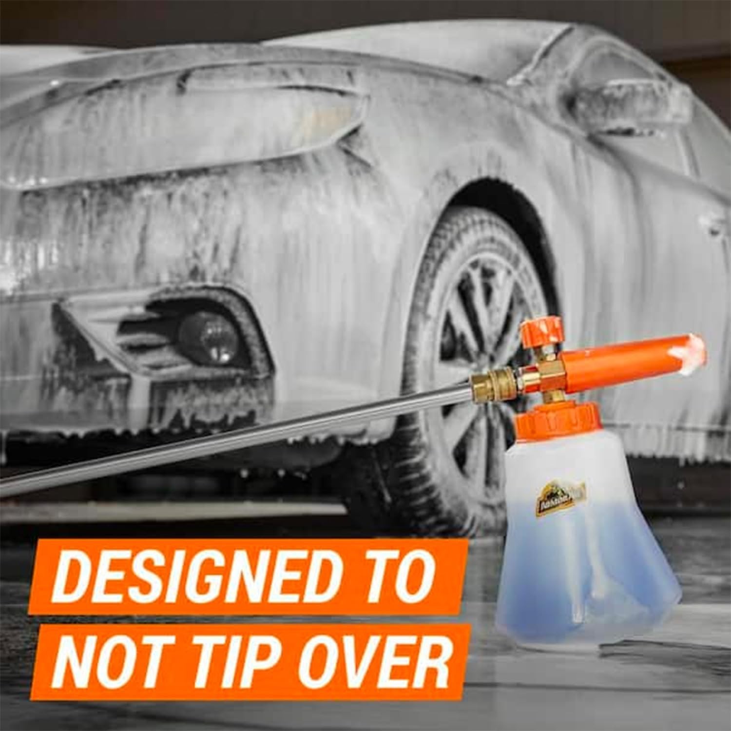 2-in-1 Foam Cannon Kit for Garden Hoses & Power Washers | 3-Piece Car Wash Set,