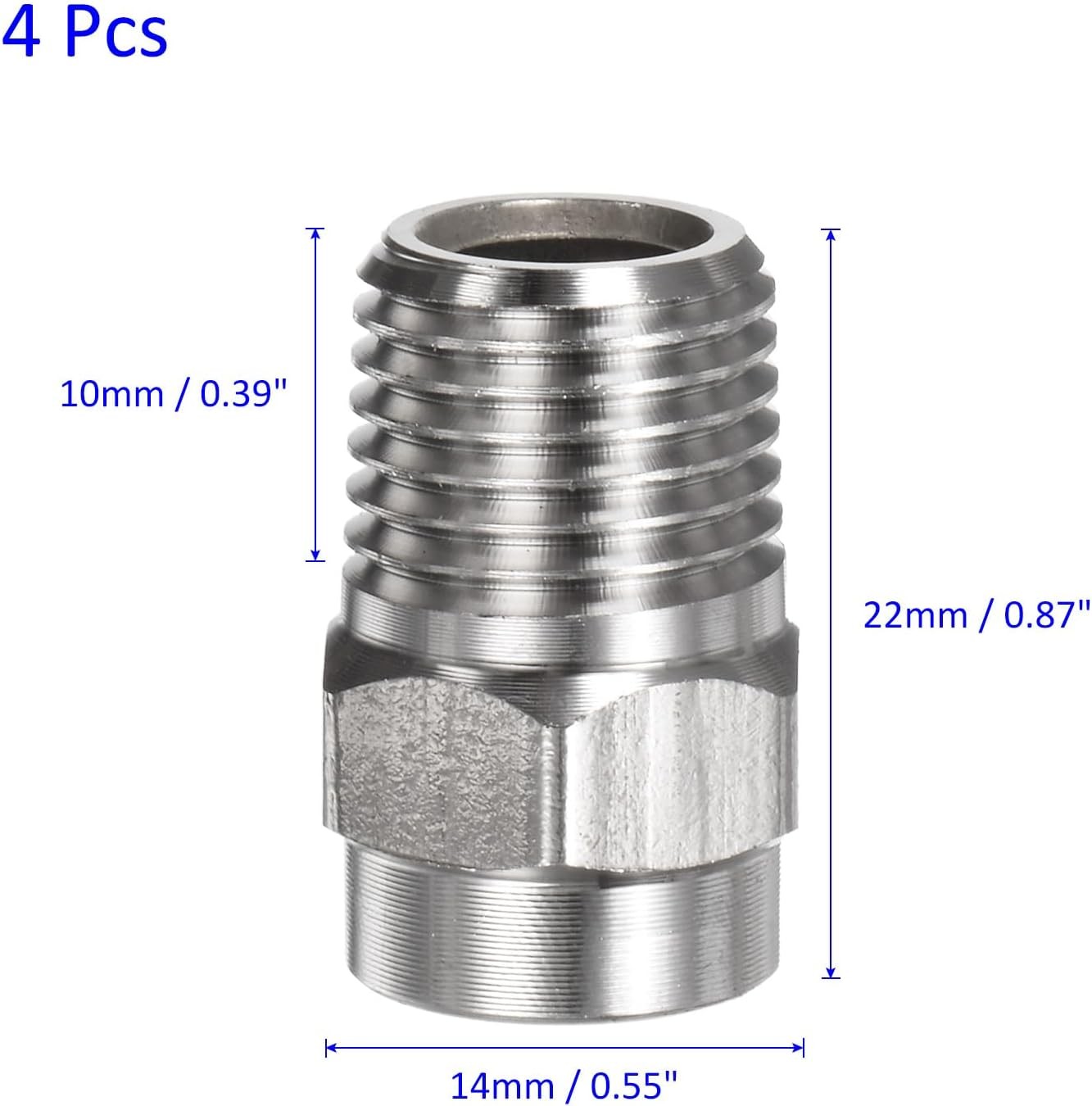 4 Pack Surface Clean Tips – 15 Degree 1/4″ NPT Male #15030 Pressure Washer