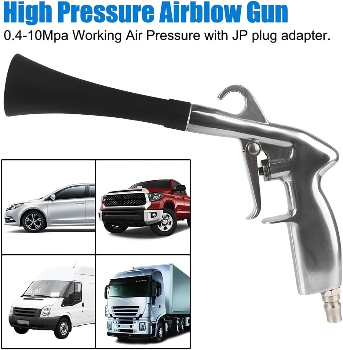 Car Air Pulse Cleaning Gun Kit, Interior Car Detailing Tools with 2 Nozzle