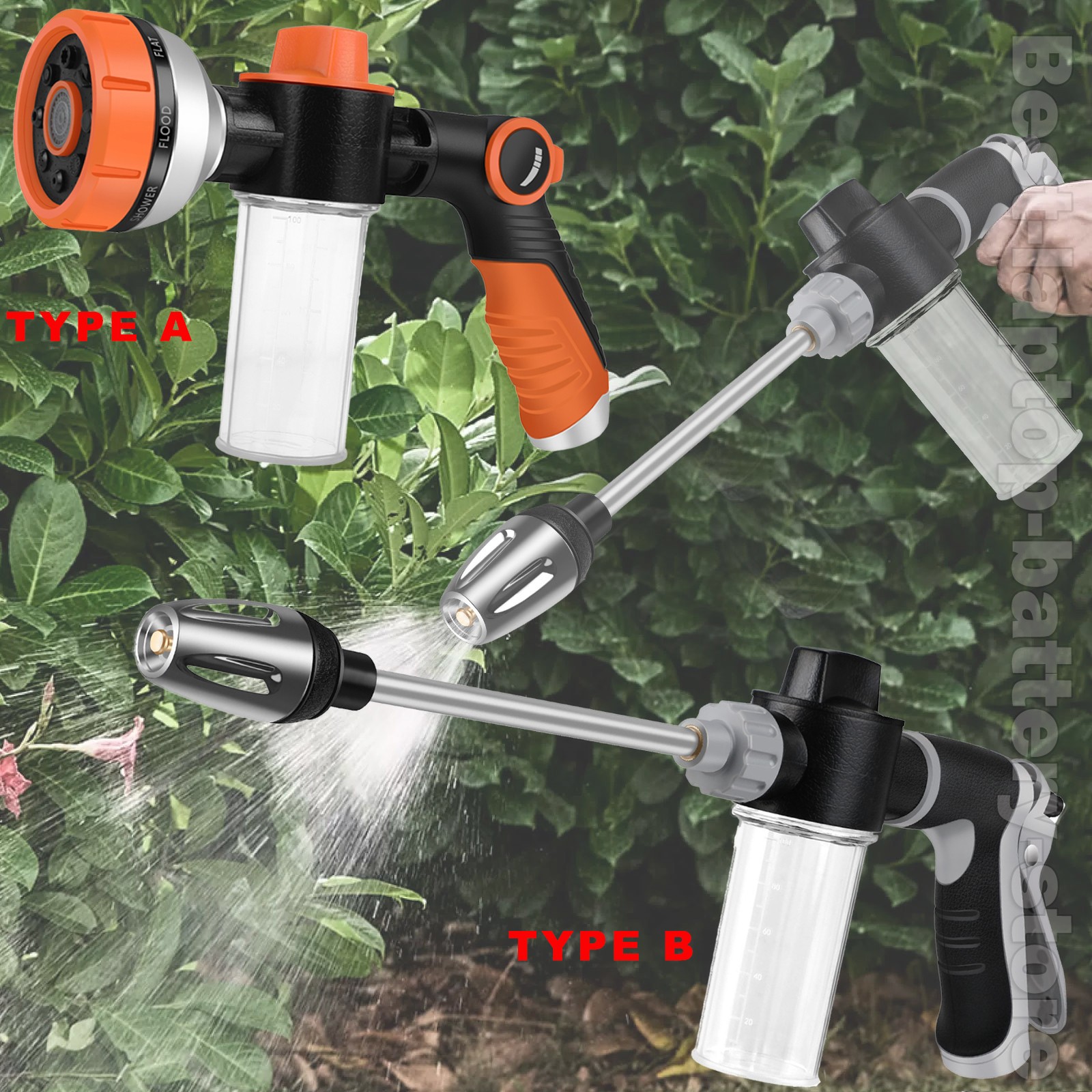 Car High Pressure Power Gun Water Spray Garden Hose Nozzle Pipe Lawn Washer Tool