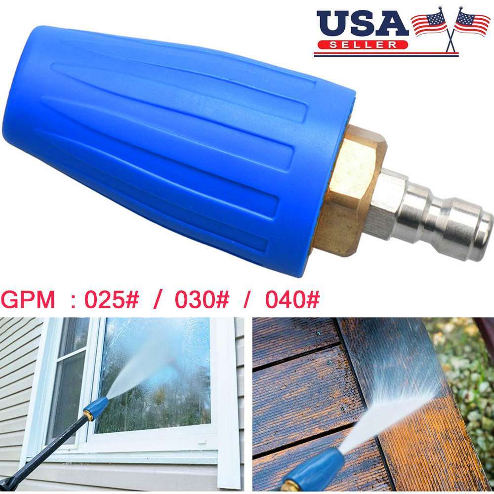 High Pressure Washer Rotating Turbo Nozzle Spray Tip 4000PSI 1/4″ Quick Connect