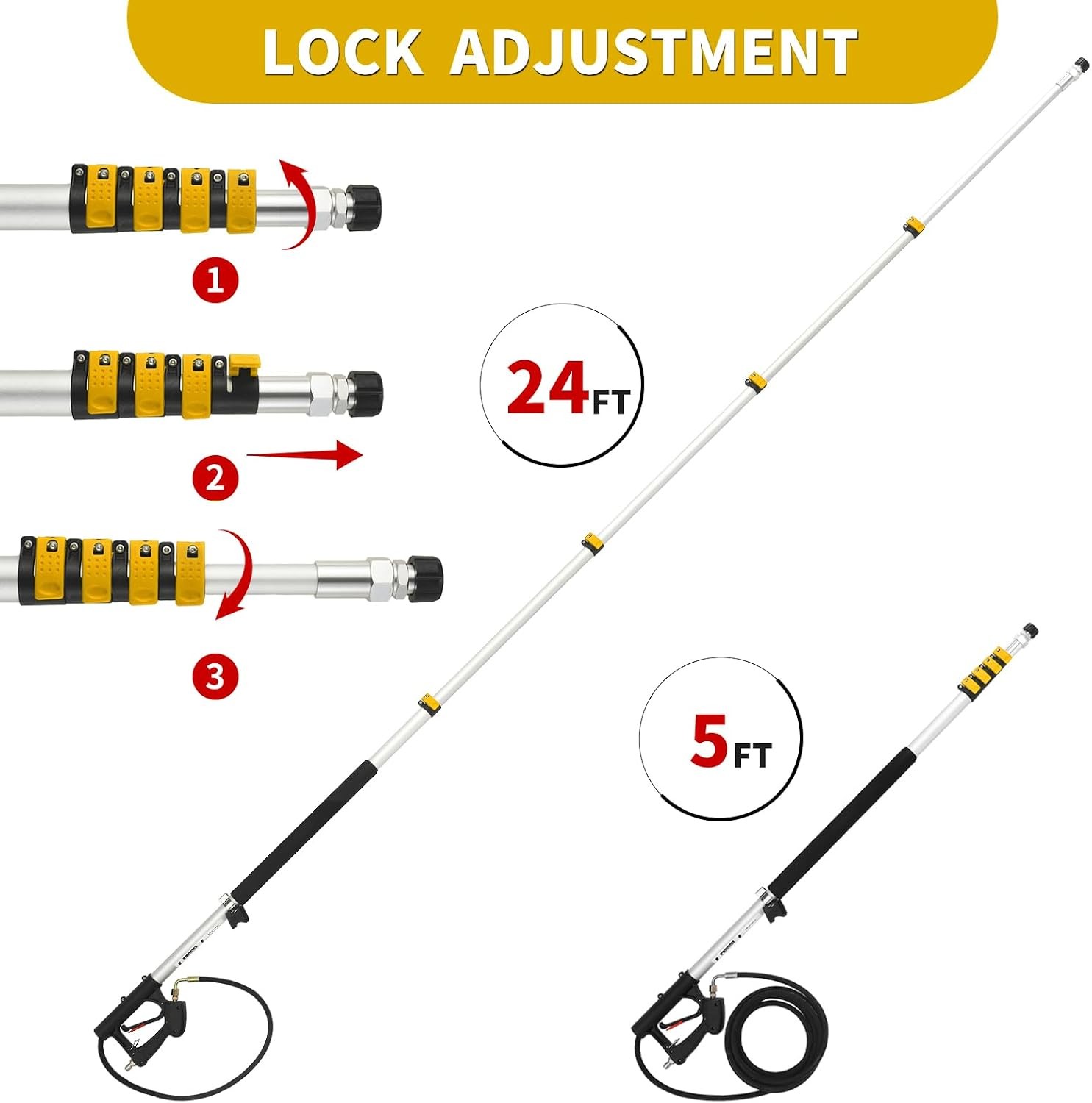 Pressure Washer Extension Wand Long Reach Tool