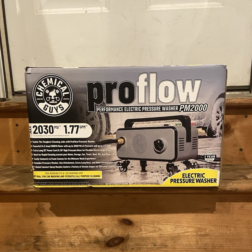 Chemical Guys ProFlow PM2000 2030 PSI 1.77 GPM Electric Pressure Washer Casters