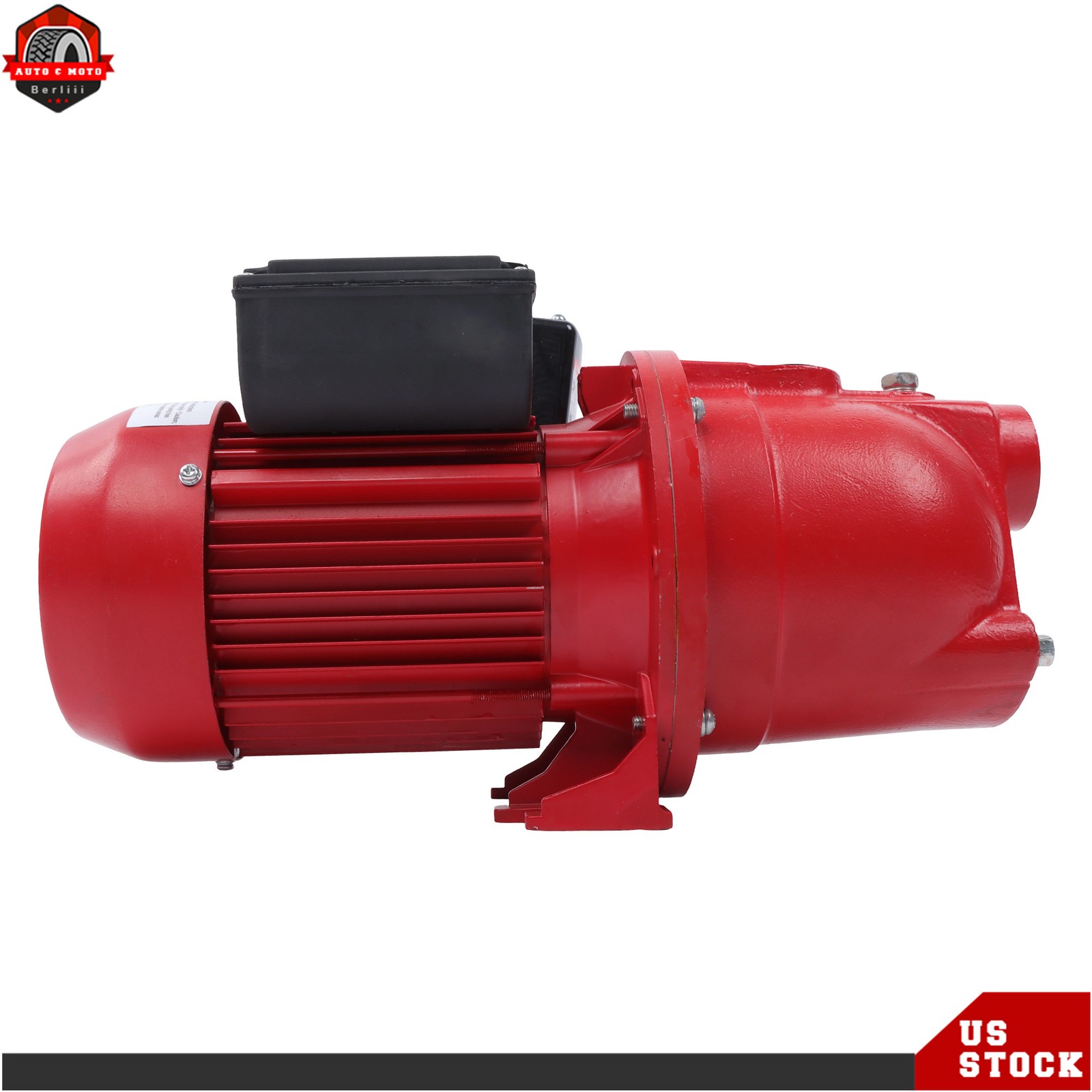Cast Iron Shallow Well Jet Pump 3/4 HP 13 GPM, 115/230V Dual Voltage, Red