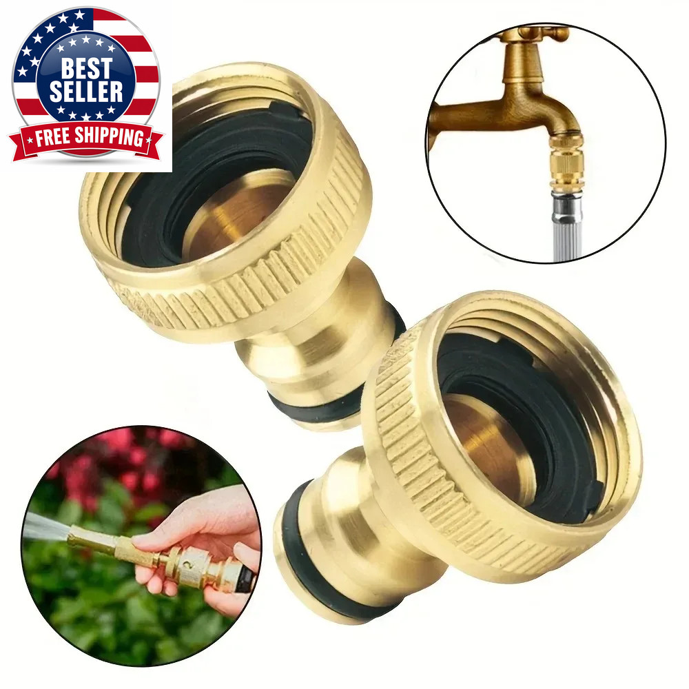 Brass Faucet Tap Connector Mixer Hose Adaptor Quick Connecter 1/2 3/4 Copper Hos