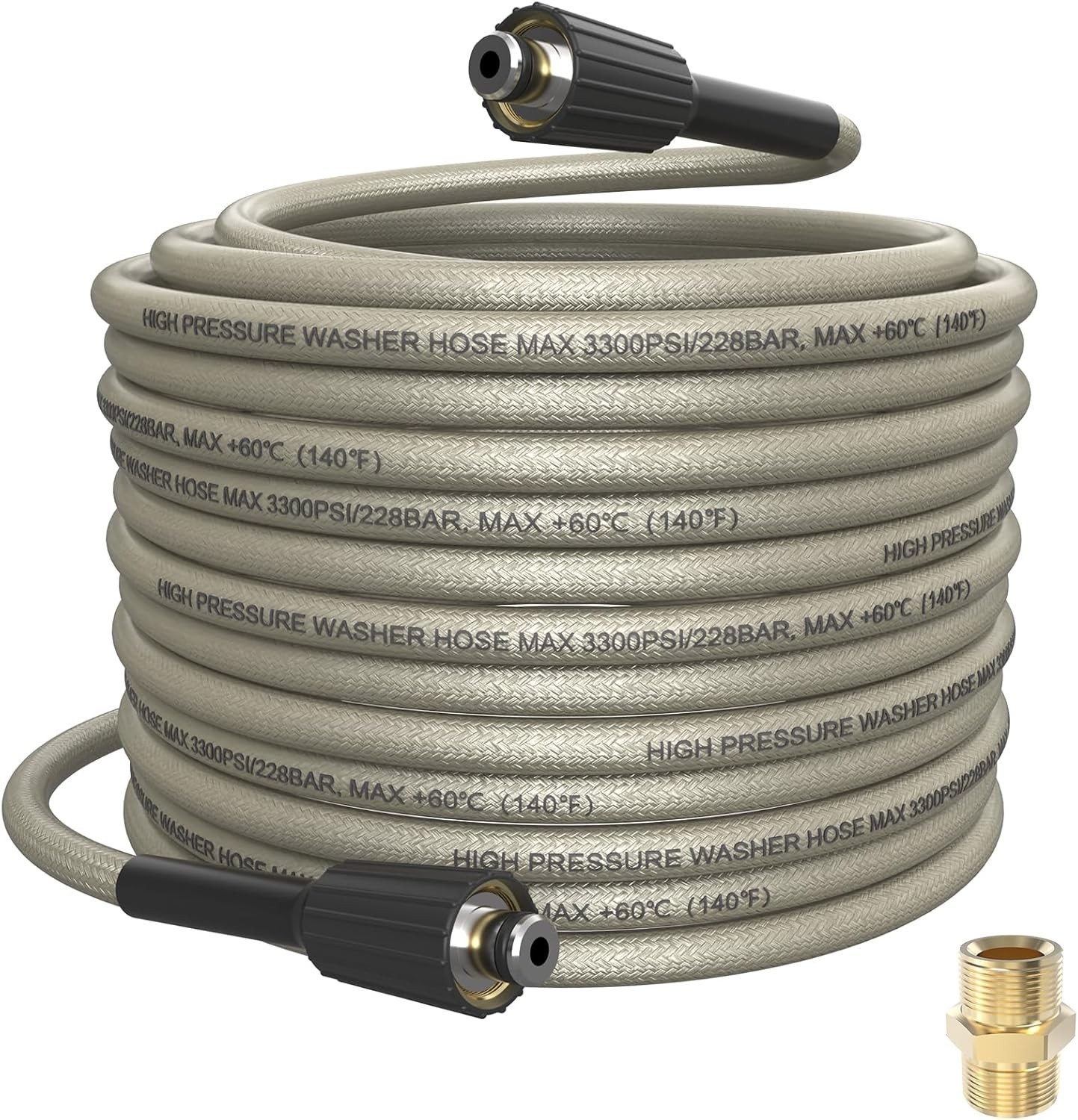 Durable 50 FT PVC Pressure Washer Hose – Kink Resistant & High Pressure