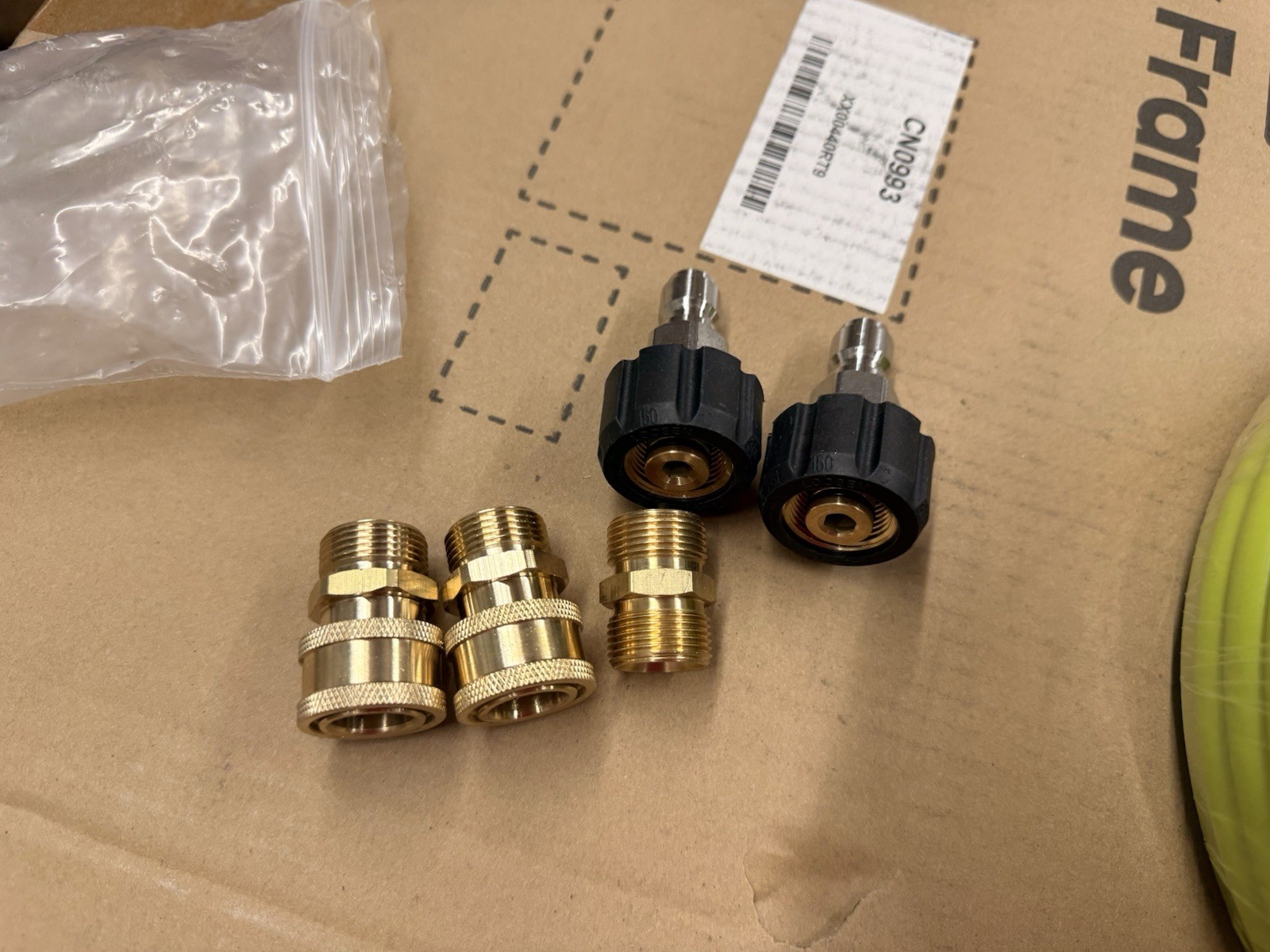 Pressure Washer Hose 3600 PSI 50FT + Quick Connect Couplers Adapter Kit