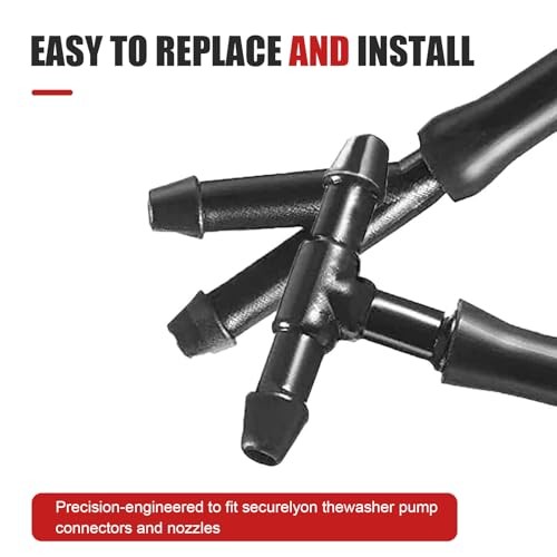 30 PCS Windshield Washer Hose Kit, 13.1Ft Flexible Rubber Tubing with T-Type Y