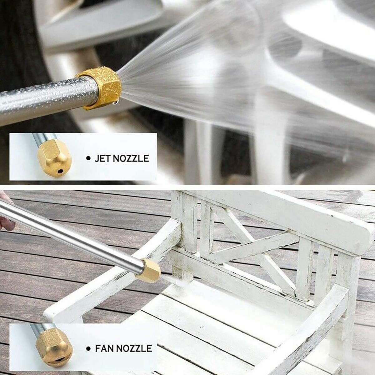 Hydro Jet High Pressure Washer Wand with Dual Spray Tips for Ultimate Cleaning