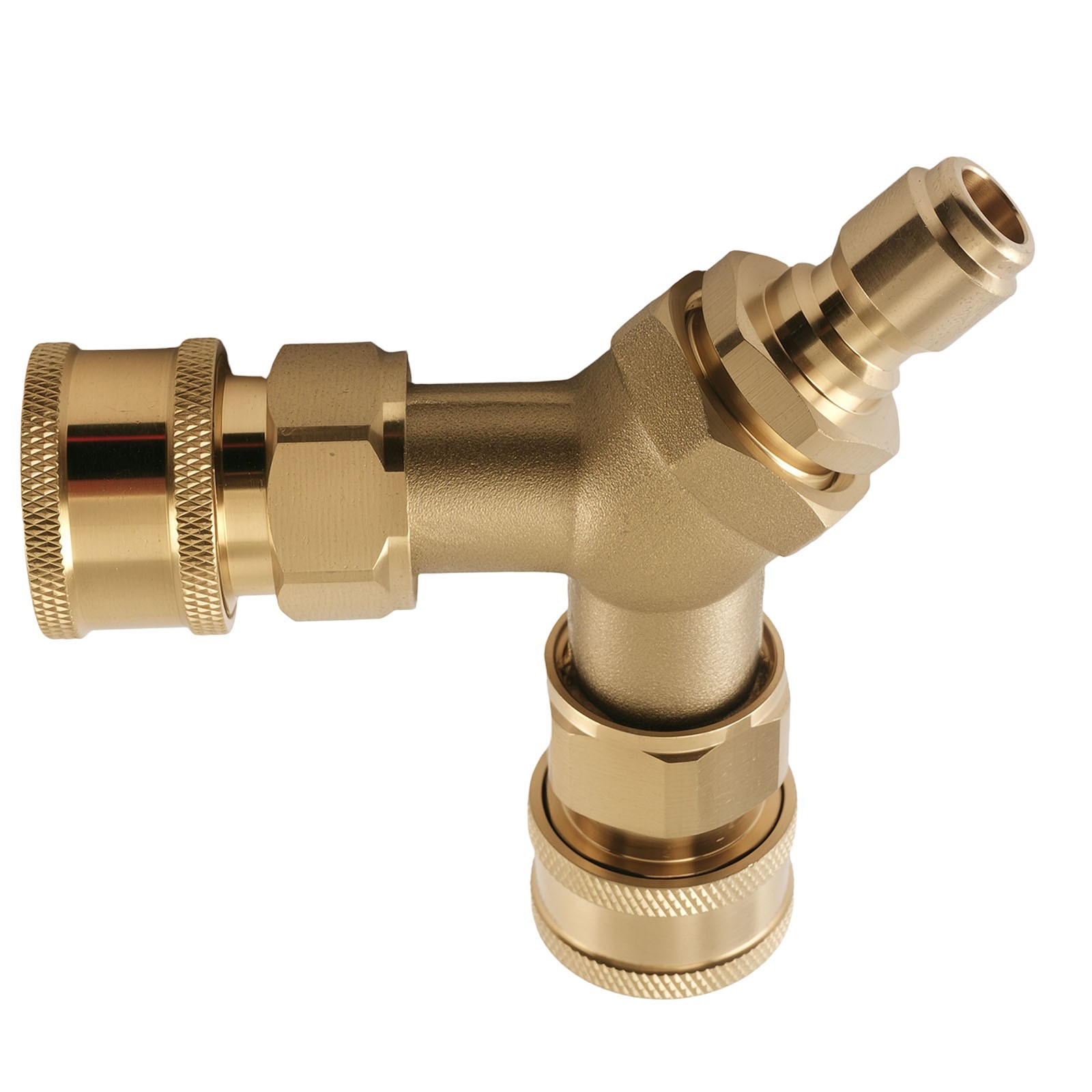 3/8” Pressure Washer Tee Splitter Coupler Y-Shape Two Gun to One Power Washer