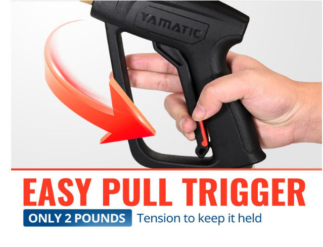 Pressure Washer Gun Wand with Swivel, 3/8″ Plug & M22 Coupler, 4000 PSI