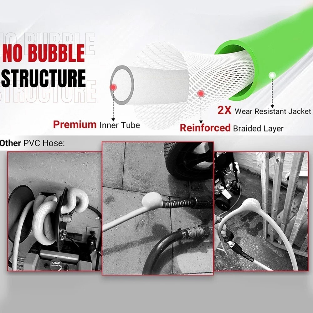 YAMATIC 4000 psi Pressure Washer Gun, 3200 psi Pressure Washer Hose Power Set