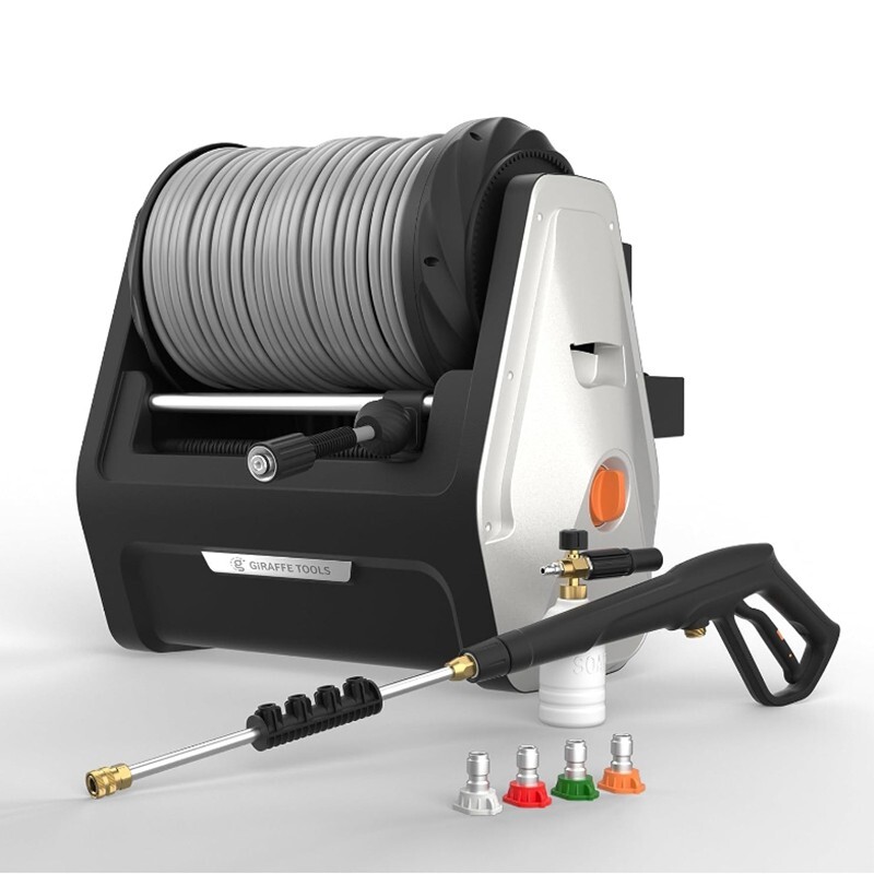 Giraffe Tools Electric Pressure Washer Hose Reel Wall Mounted Pressure Washer
