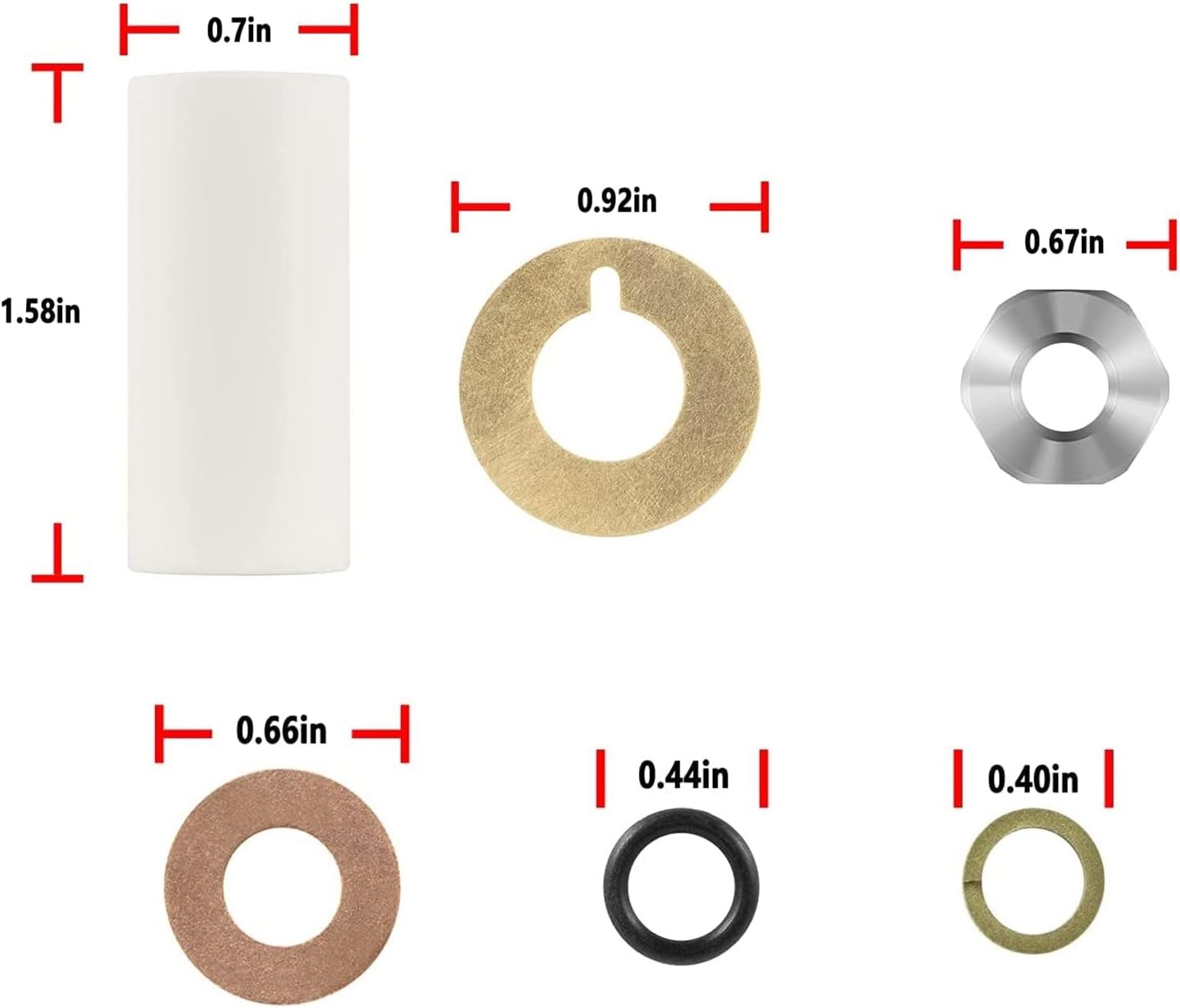 AR2546 Pump 18mm Piston Kit for Annovi Reverberi RK RKA RKV XRCA XRV XRCV Pump