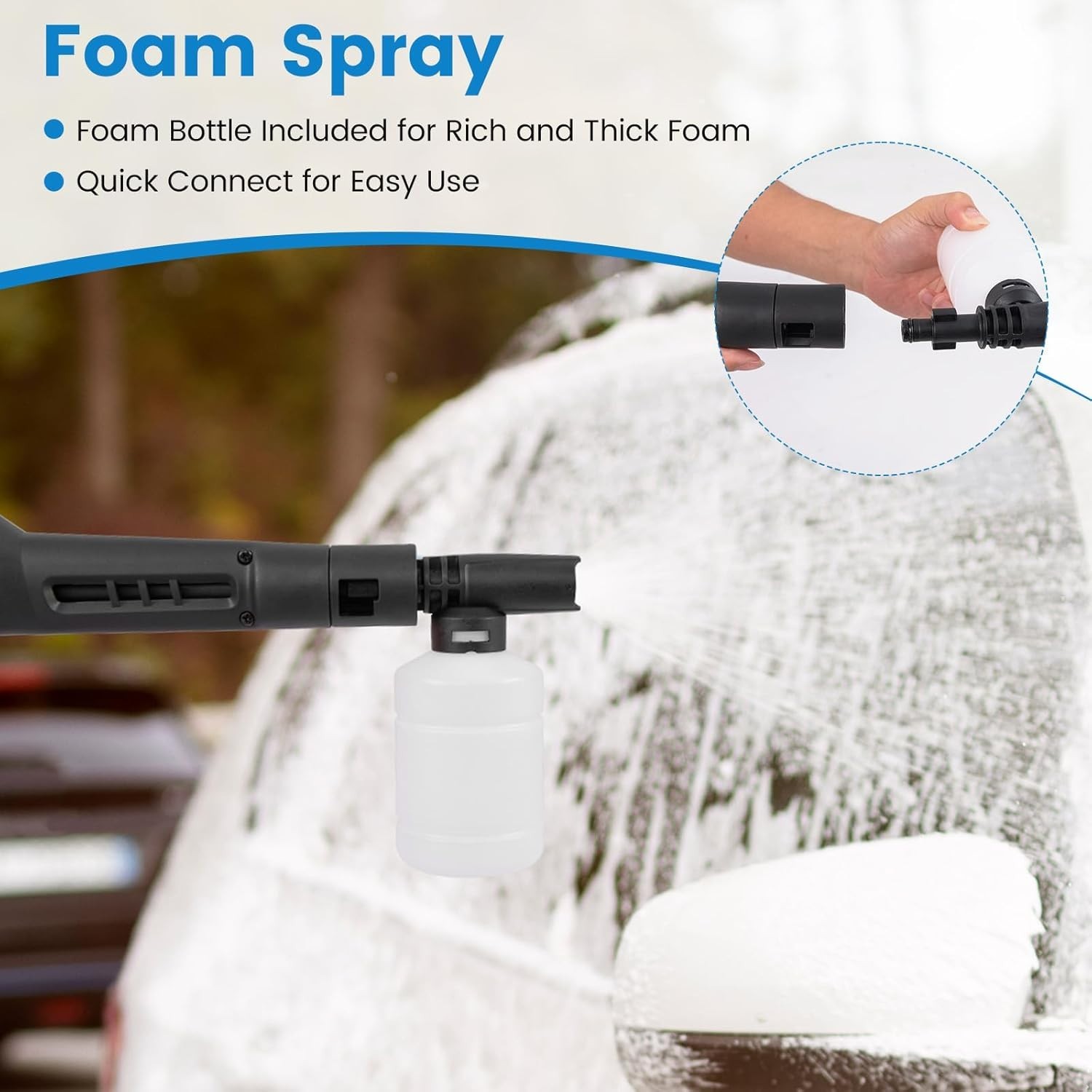 Electric Pressure Washer 1900 PSI 1.8 GPM 4 Nozzles Foam Bottle Spray Gun