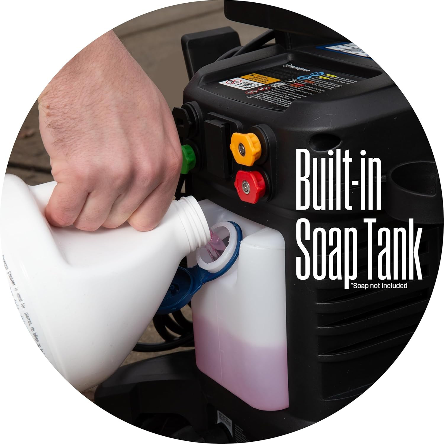 Epx3500 Electric Pressure Washer, 2500 Max PSI 1.76 Max GPM with Anti-Tipping Te