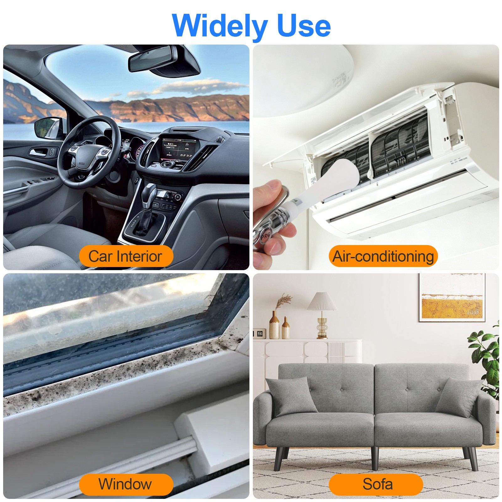Air Cleaning Gun High Pressure Blow Dust Car Interior Detailing Tool 360° 1/4in