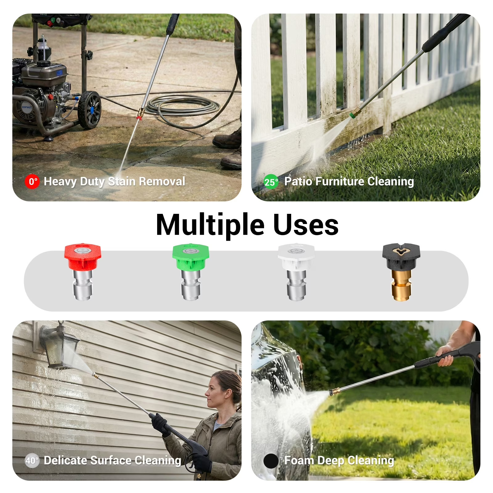 Efurden 3500PSI 2.3GPM Gas Pressure Washer, 209CC 7HP Engine