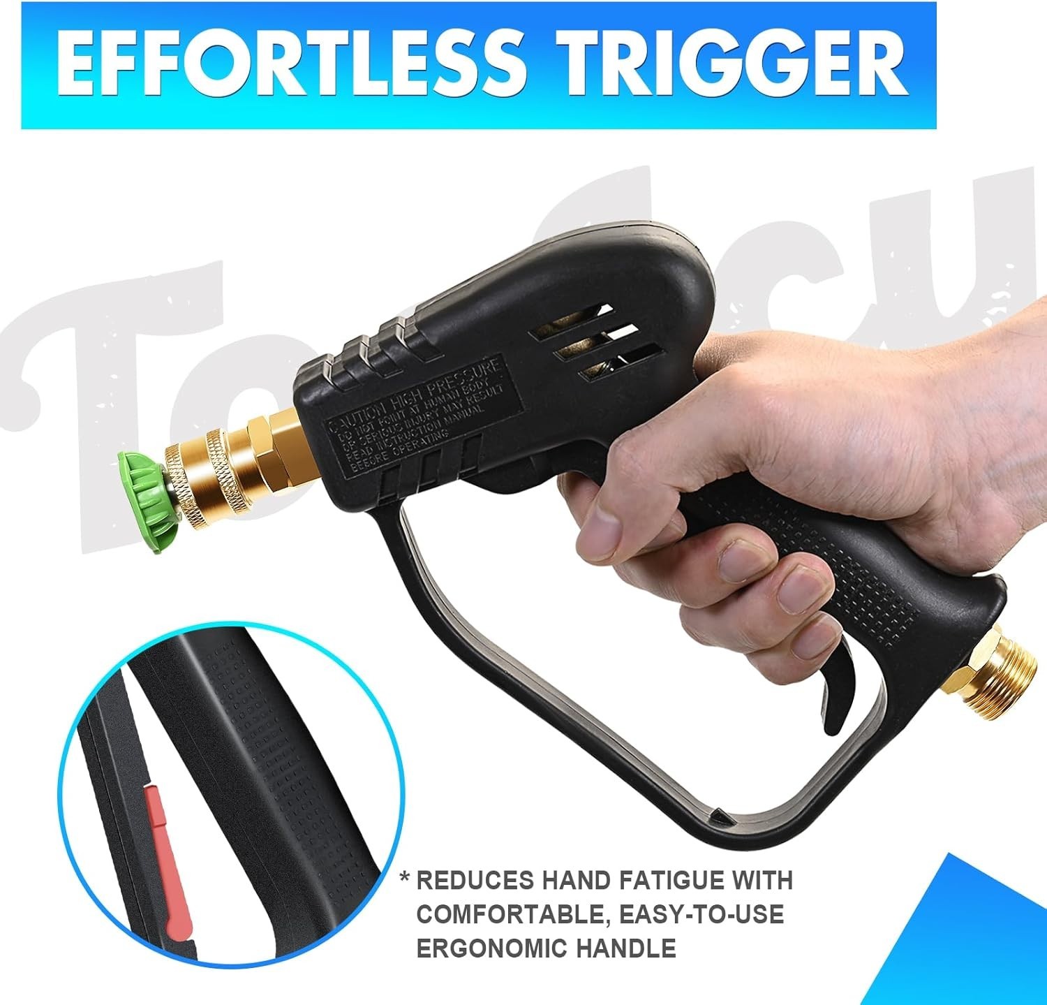 TOOLCY Pressure Washer Gun 4000 psi, Spray Tip Set, Fitting