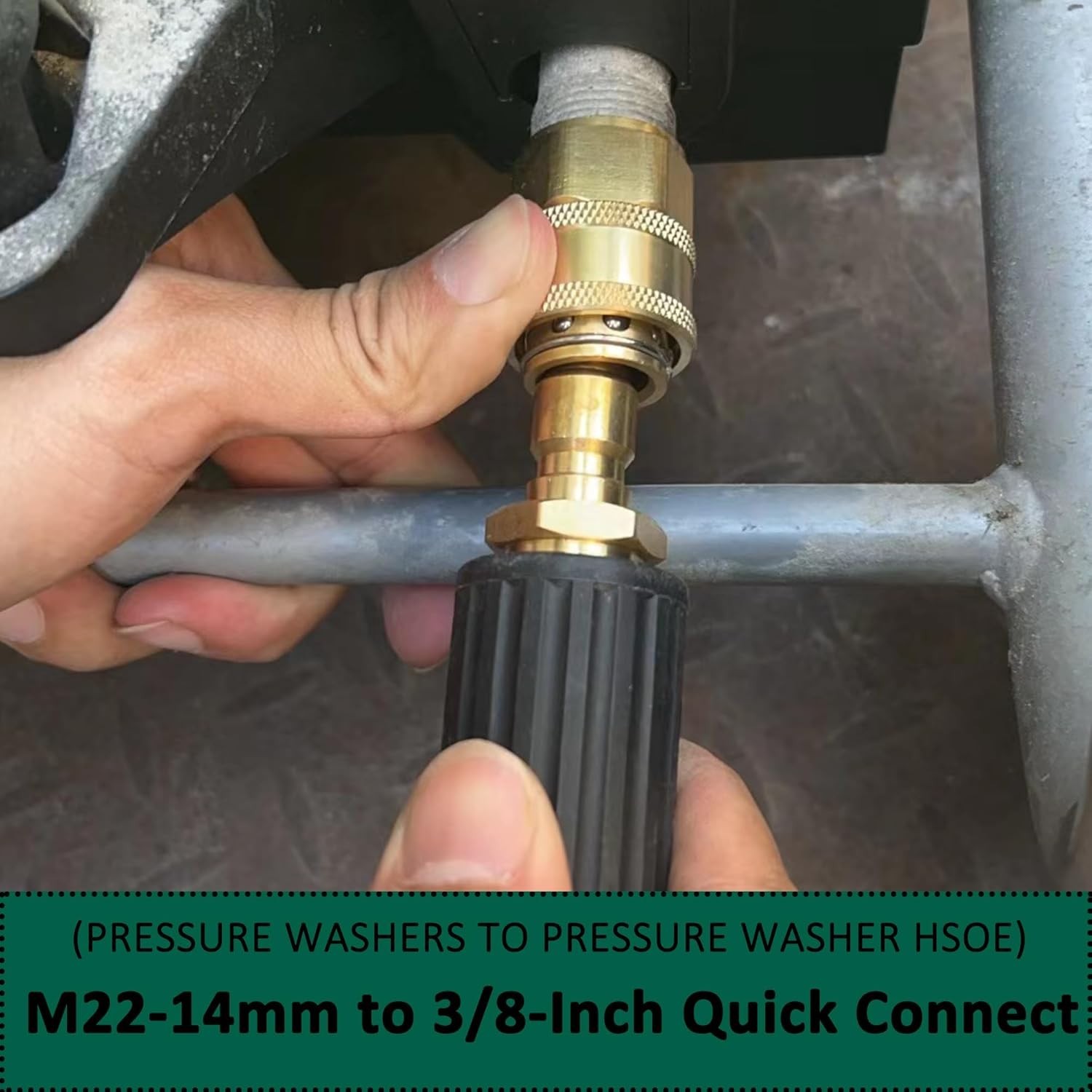 Pressure Washer Quick Connect Kit, M22 14mm to 3/8 Inch Hose Quick Connect Fi…
