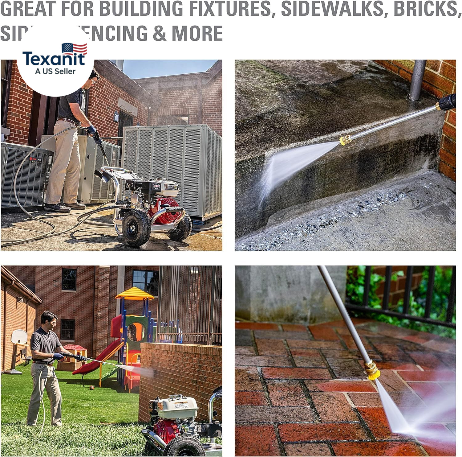 Simpson 3600 PSI Gas Pressure Washer, 2.5 GPM Commercial Power Washer, Cold Wate