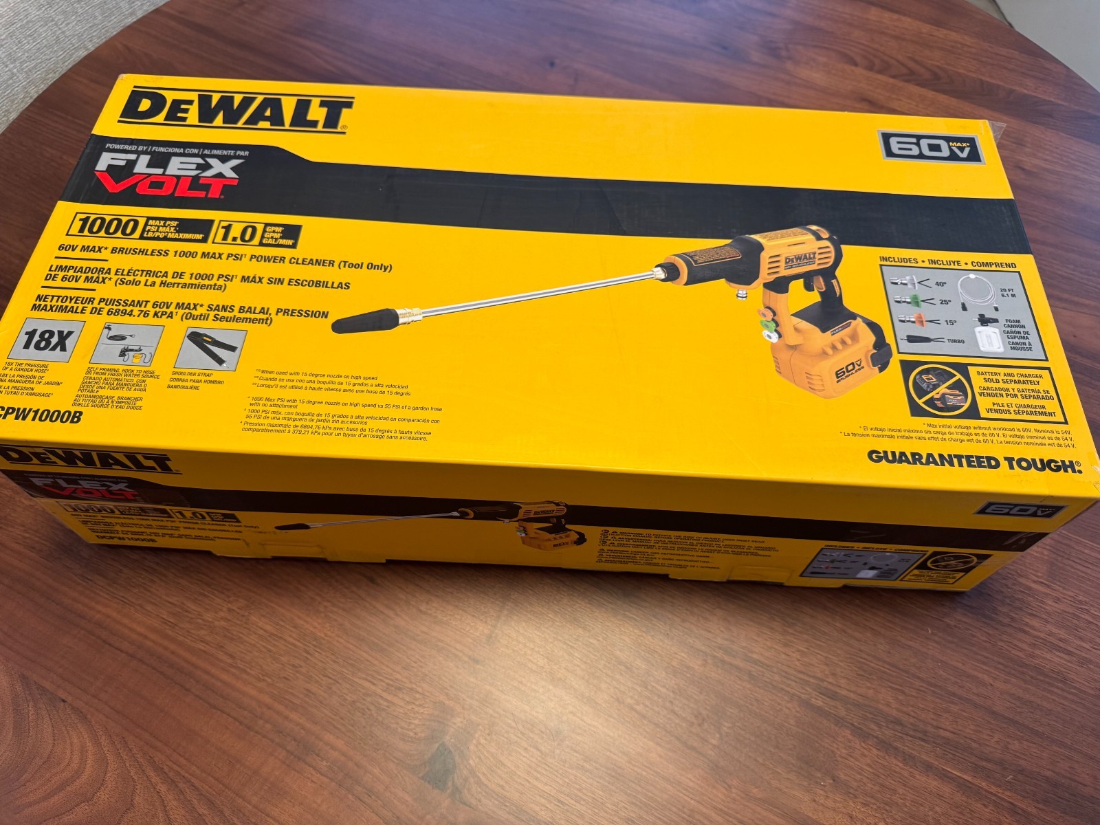 Dewalt DCPW1000B 60v Max Flexvolt Brushless 1000 Psi Power Cleaner (Tool Only)