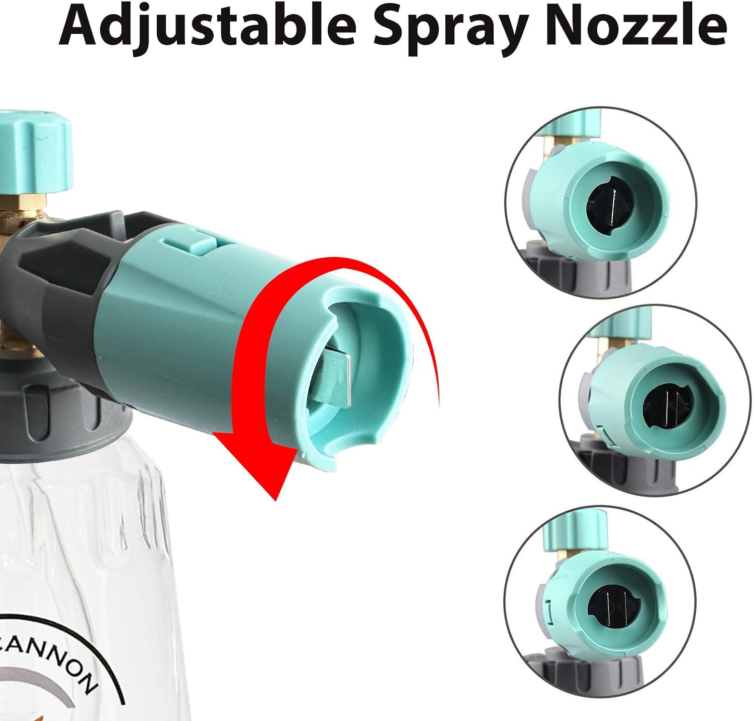 Sooprinse Foam Cannon, Adjustable Snow Foam Lance Transparent Body, Professional