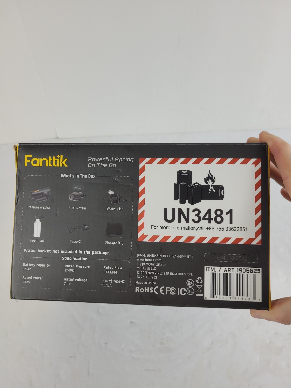 Fanttik K100 Flip Portable Cordless Sprayer Foldable Pressure Washer