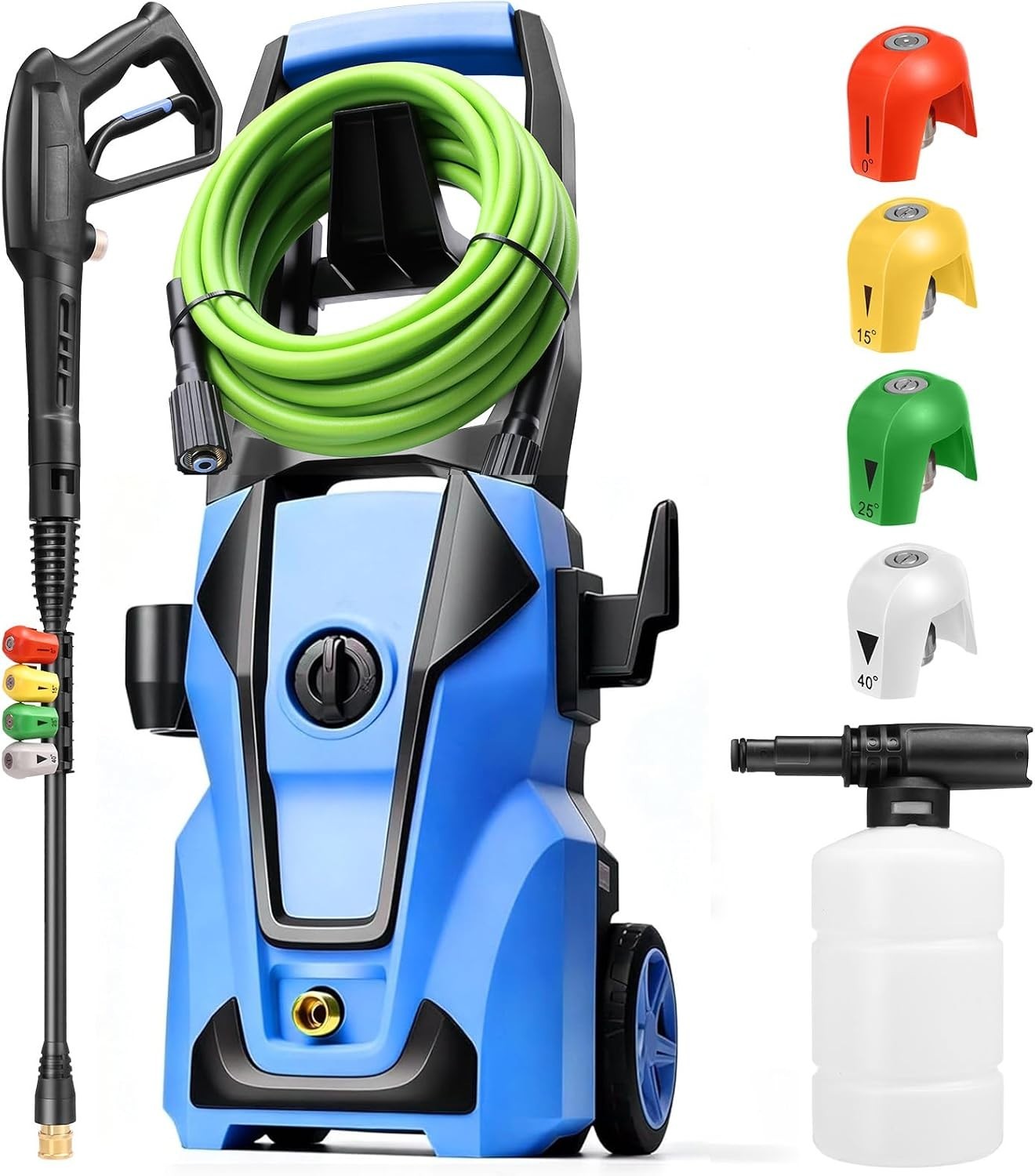 Deep Blue Electric Pressure Washer 5000 PSI Max – 4 Nozzles & 33FT Hose Included