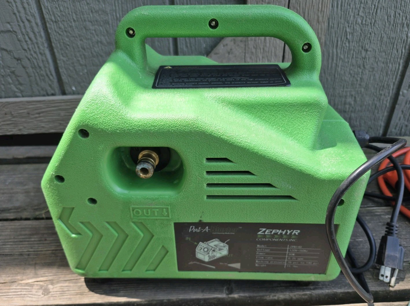 Port-A-Blaster ZPB140 Zephyr HVAC Coil Cleaning Portable Pressure Washer