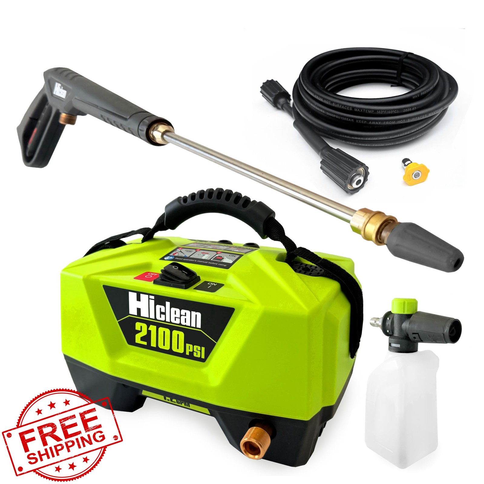 Hiclean 2100 Max PSI Pressure Washer
