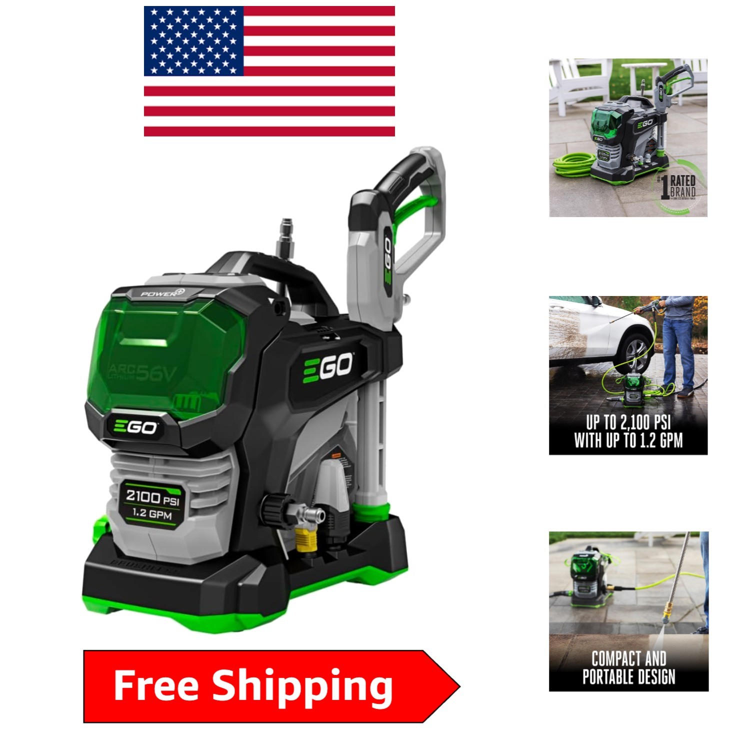 Ultimate 2100 PSI Compact Pressure Washer with 25ft Hose – Ideal for Home Use
