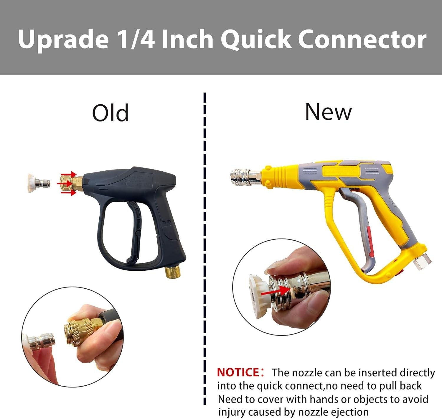 5000 PSI Short Pressure Washer Gun with Quick Connects for Efficient Cleaning