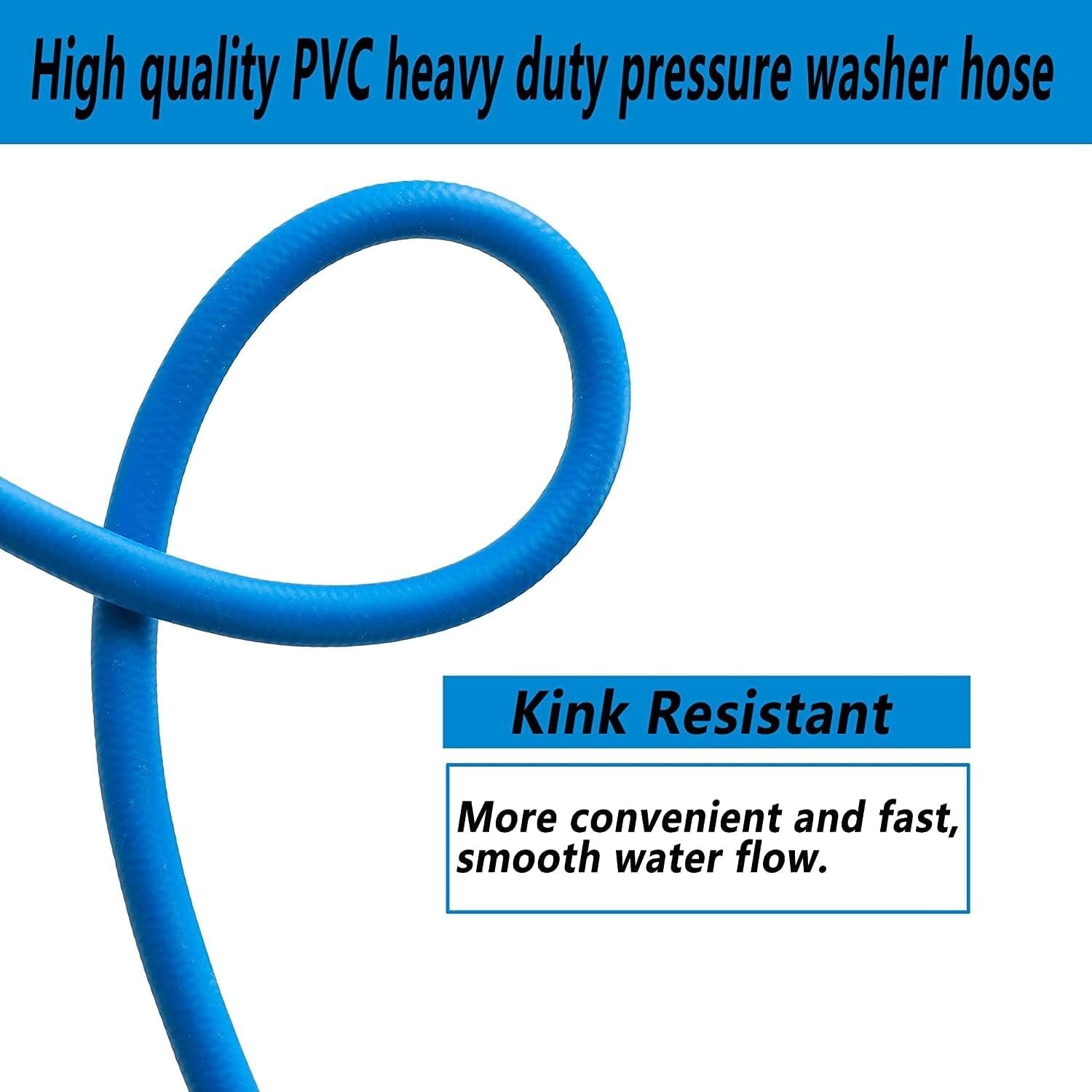Premium 25 FT High Pressure Washer Hose – 9000PSI Burst, M22 Fittings Included