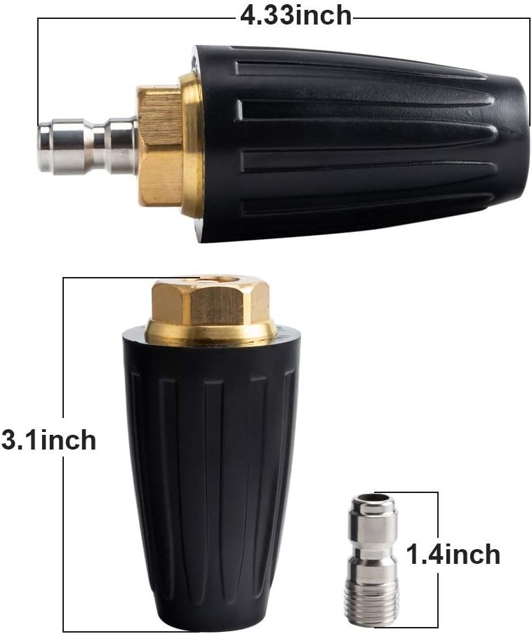 1/4” Quick Connect Turbo Nozzle – 4000 PSI Power for Heavy-Duty Cleaning Tasks