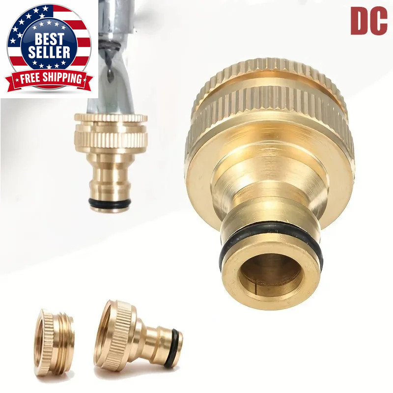 Brass Faucet Tap Connector Mixer Hose Adaptor Quick Connecter 1/2 3/4 Copper Hos