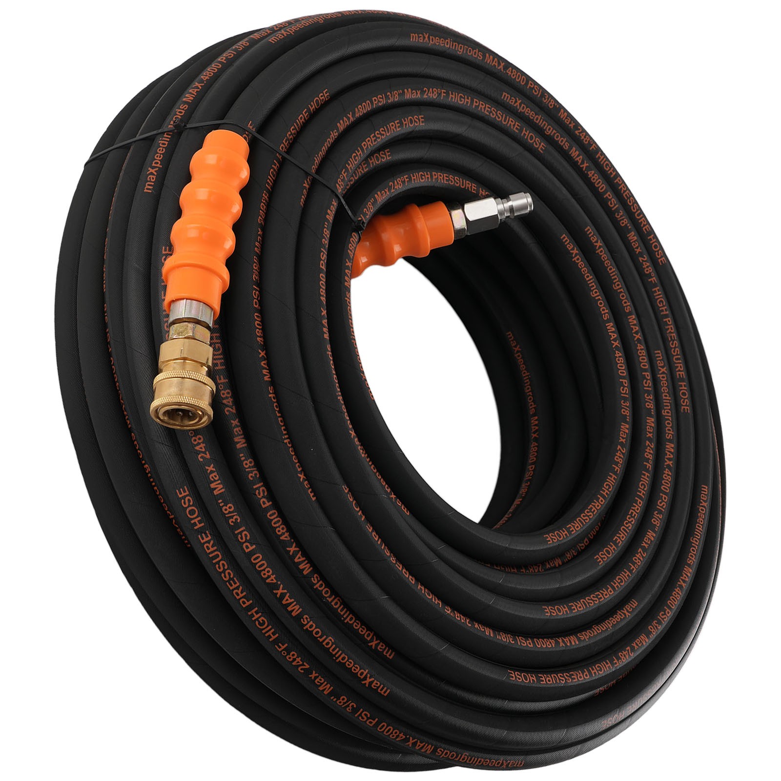 150FT Kink Free Pressure Washer Hose 4800PSI 3/8″ M22-14mm Steel Wire Braid