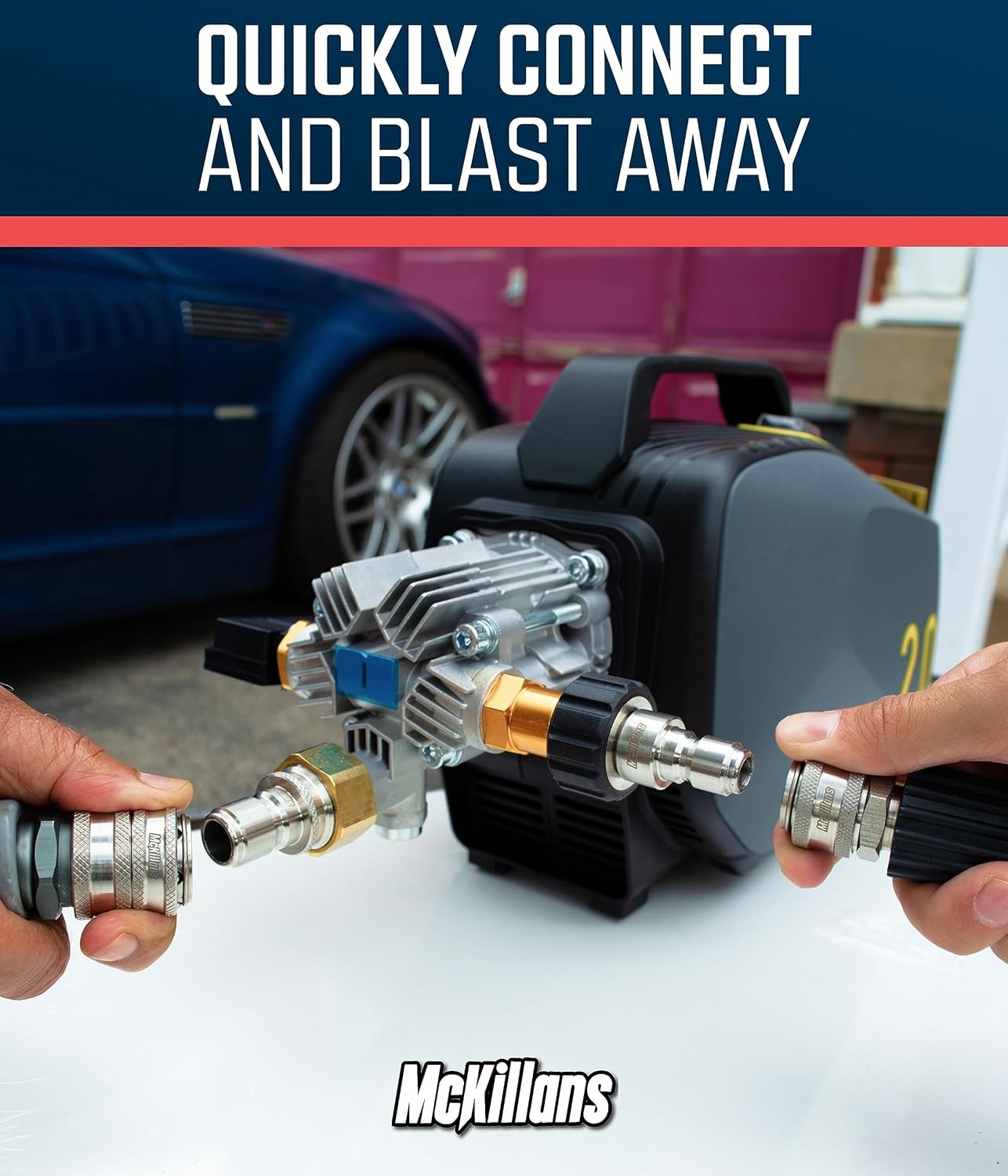 M22-14mm Pressure Washer Quick Connect Kit M22-14mm to 3/8″ Male Female Quick