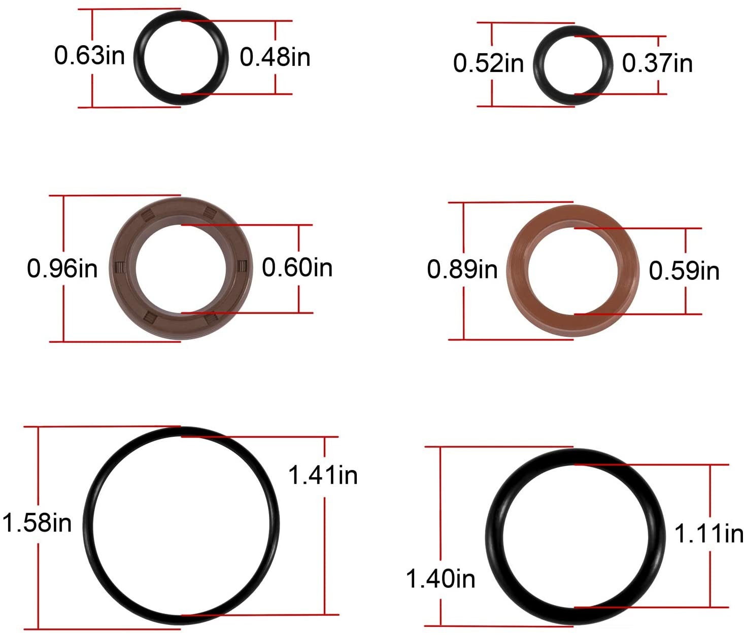 Pressure Washer Seal Kit 5019006400 for Comet Pump ZWD2530G , ZWD4030G, ZWD4040G