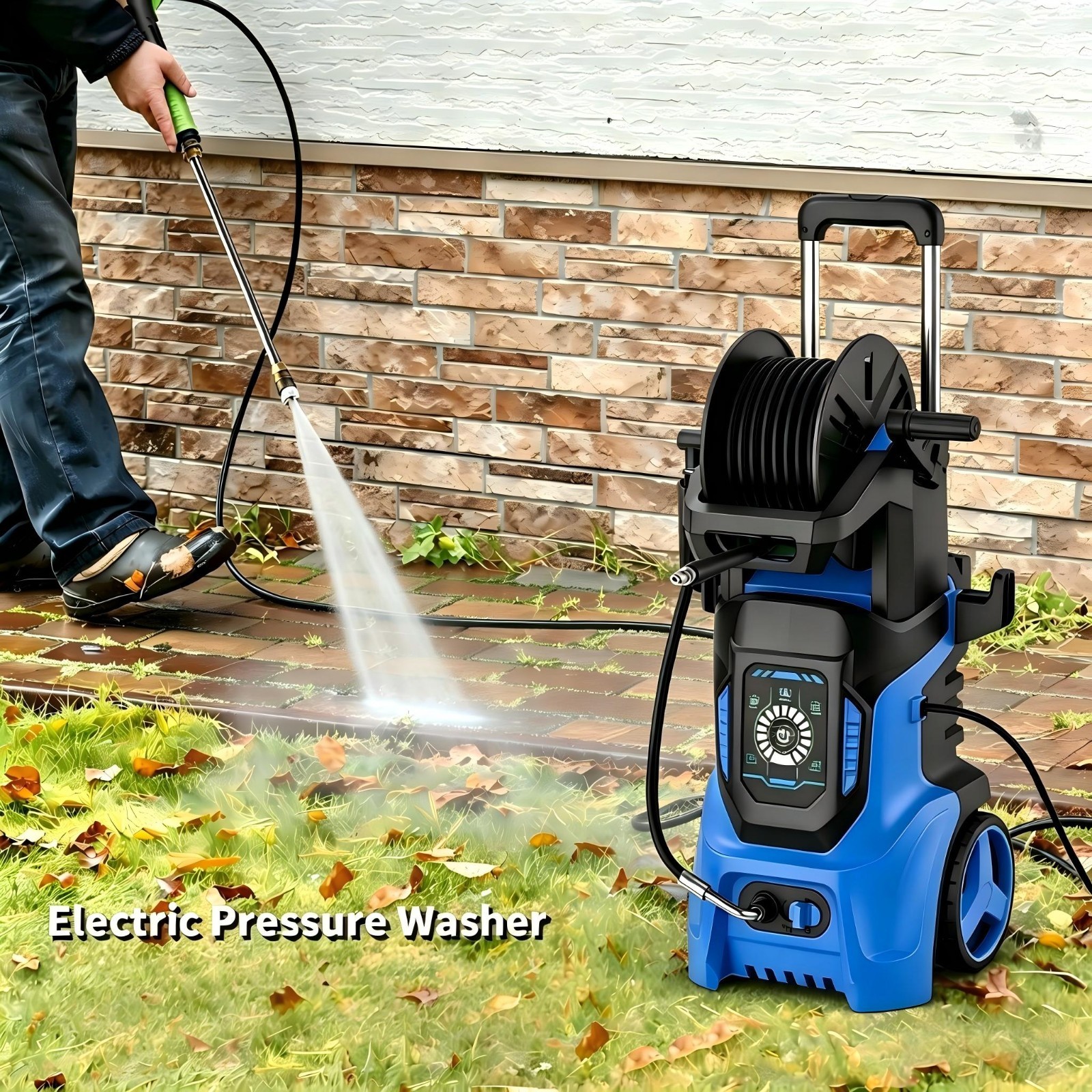 Pressure Washer 4500PSI 3.8GPM, 15-Level Touchscreen, Soap Tank, for Outdoor
