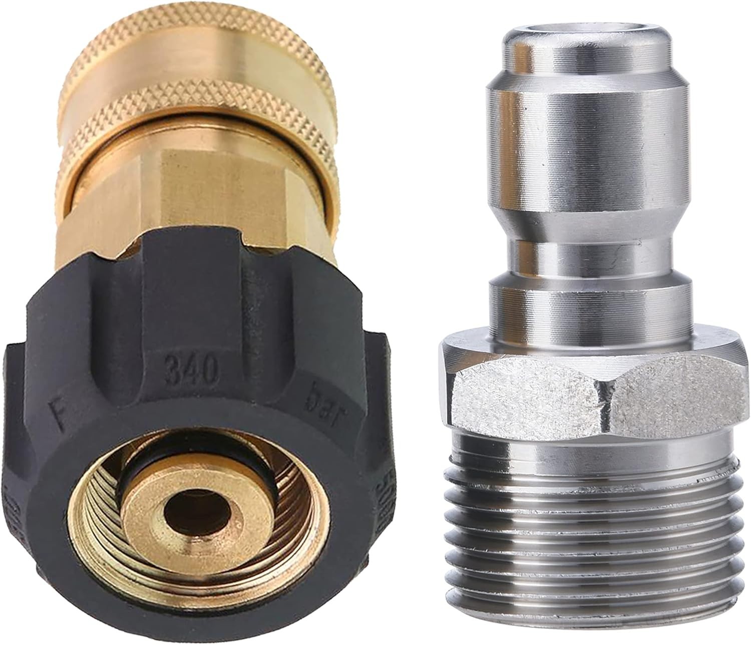 High-Quality Brass Pressure Washer Adapter, M22 14mm to 3/8 Inch Quick Connect