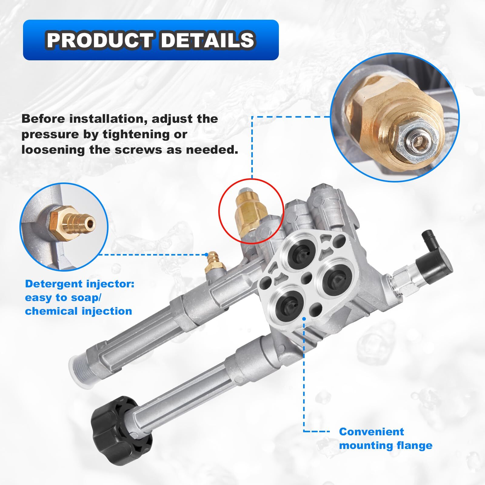 RMW / SRMW Pressure Washer Pump Head Assy For Troy Bilt Complete AR42518 AR43061