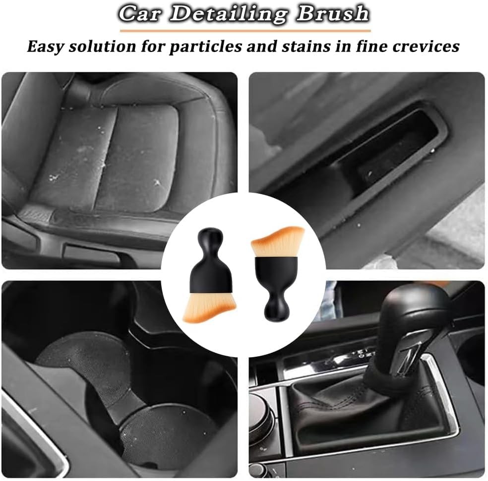 EISNZLAN 4 Pcs Car Interior Cleaning Tool,Car Detailing Brush,Car…
