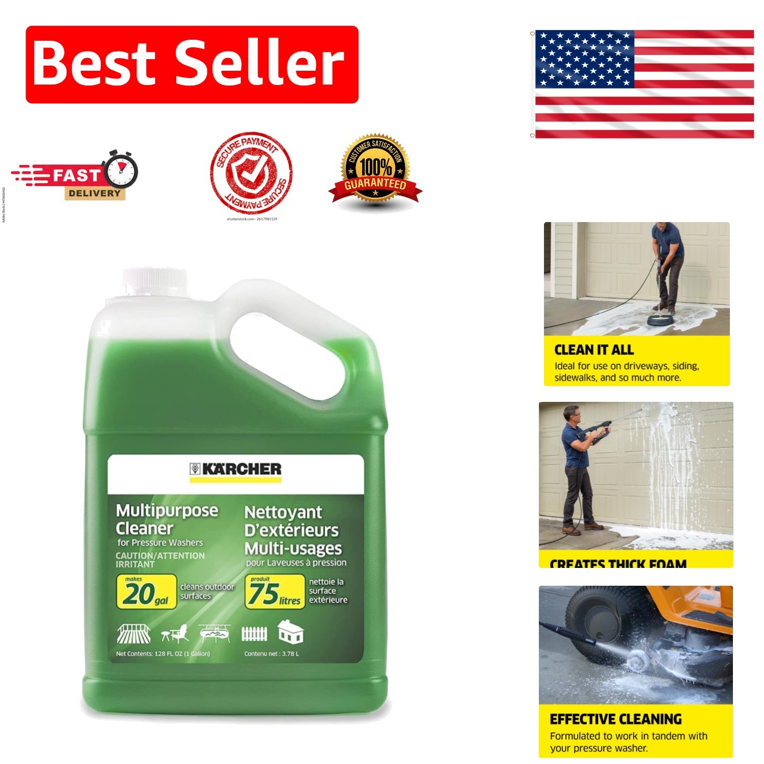 Kärcher Eco-Conscious Pressure Washer Cleaner – Removes Dirt from All Surfaces