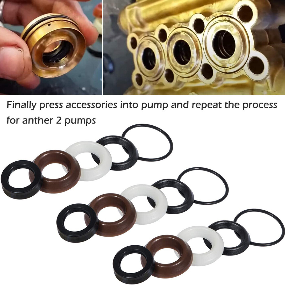Packing Water Seal Kit 15mm Pumps Piston Pressure Washer Seal Set for ZWD & ZWDK