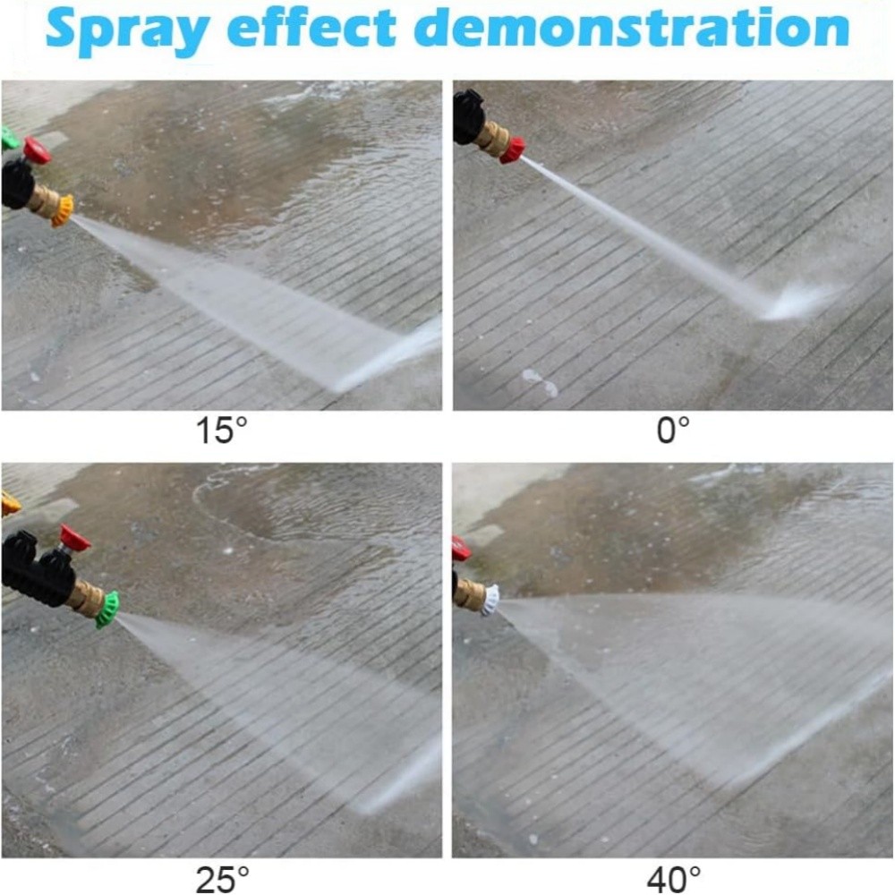 3000PSI High Pressure Power Washer Spray Gun Wand Lance Nozzle Tips Kit M22-14